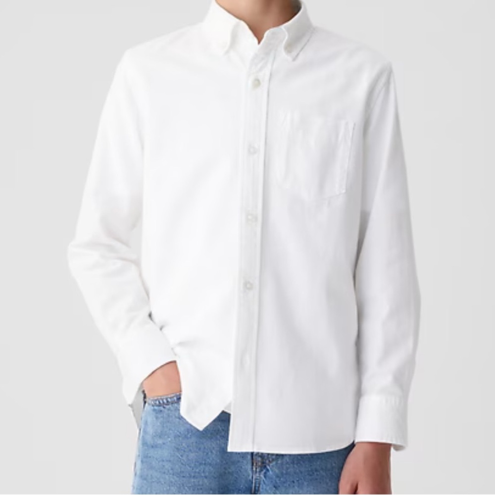 Kids Organic Cotton Uniform Oxford Shirt